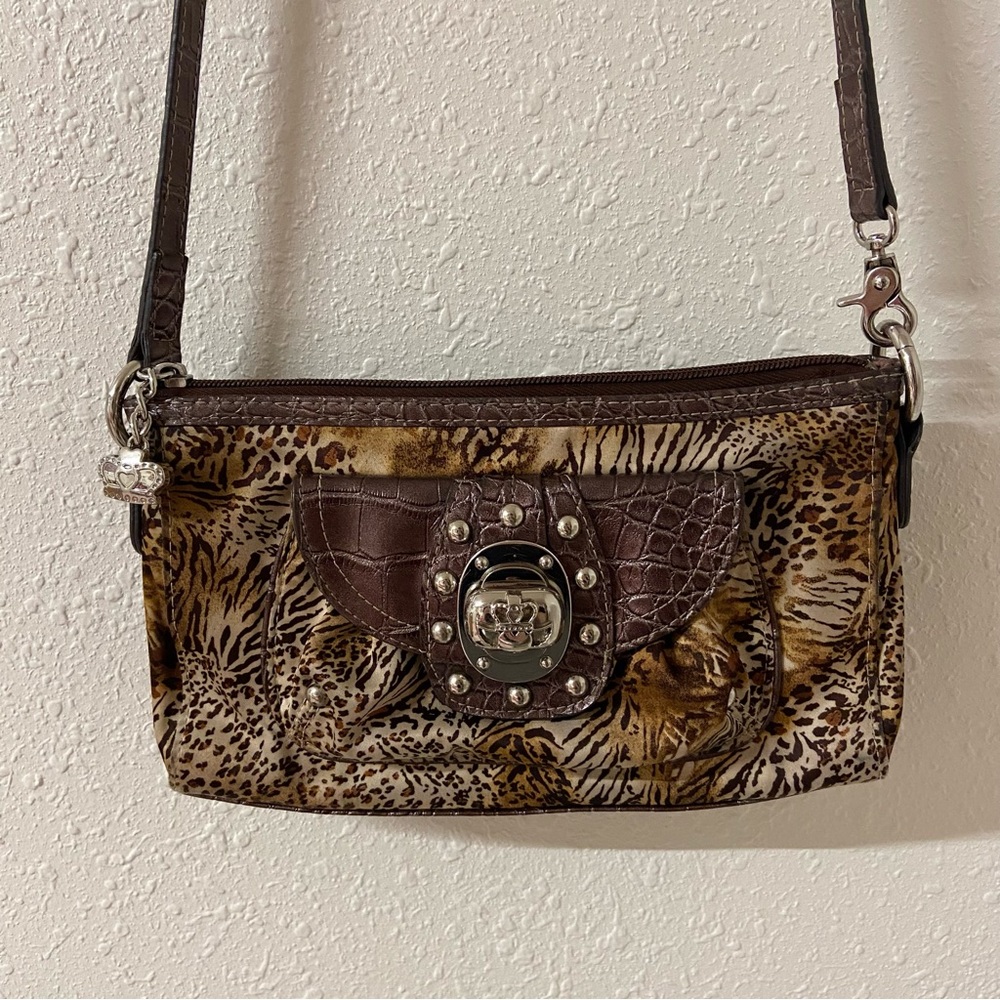 Kathy Van Zeeland Y2K McBling Animal Print Mini Crossbody Bag